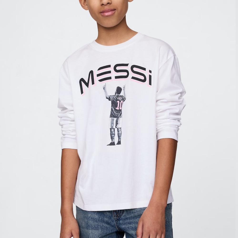 NWT GAP x Messi Collection Long Sleeve Tee - Picture 2 of 4